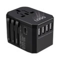 AD 11 LIGHT UP LOGO TYPE-C + 4 USB PORT UNIVERSAL TRAVEL ADAPTER